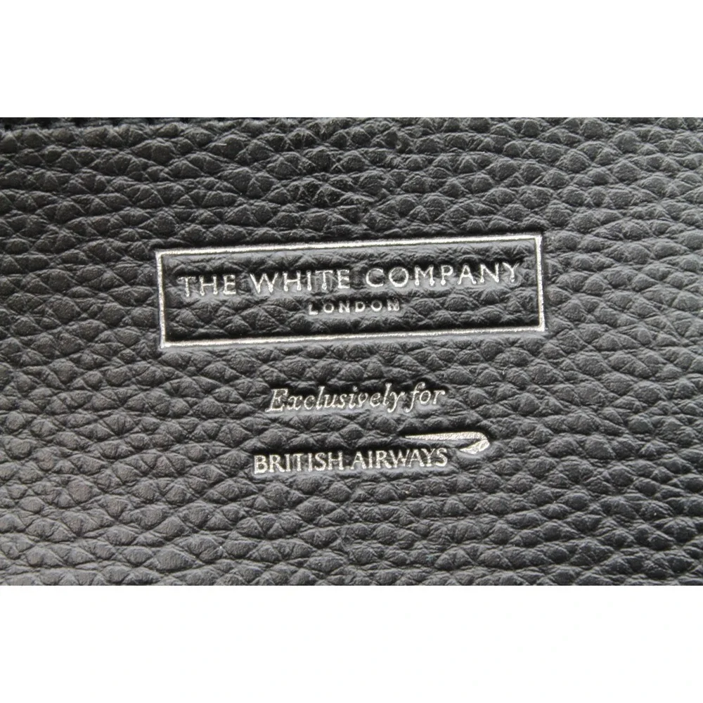 The White Company London British Airways Black Amenity Kit Travel Toiletry Bag